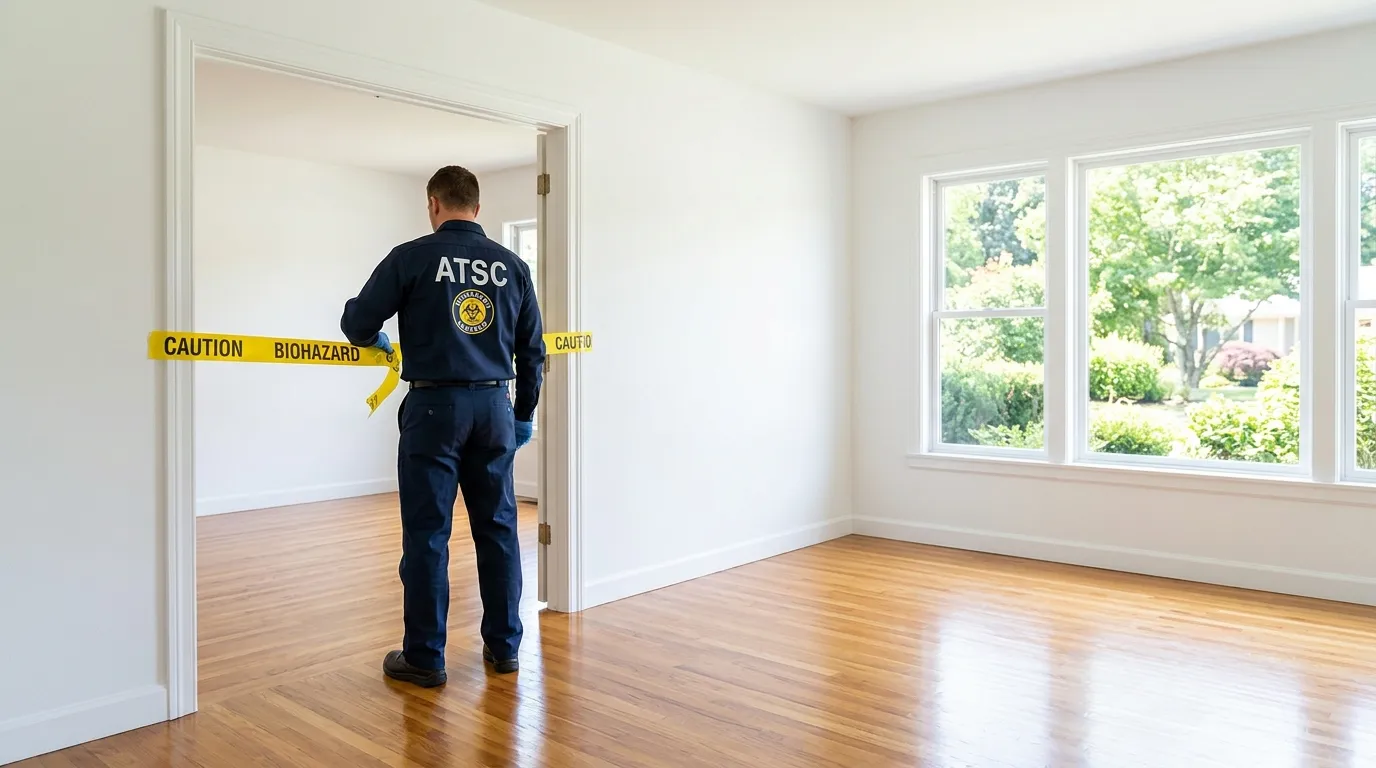 Certified biohazard cleanup crew performing Decomposition Cleanup in Horizon West